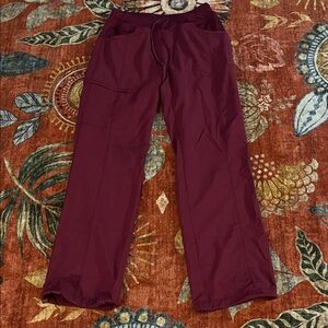 Women's Burgundy Scrub Pants
